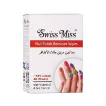 Swiss Miss Nail Polish Remover Wipes Box - Sachet Of 10