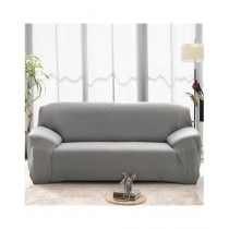 Rainbow Linen Jersey Sofa Cover 7 Seater Light Gray