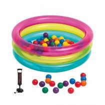 Intex 3-Ring Inflatable Baby Ball Pit Pool With Pump