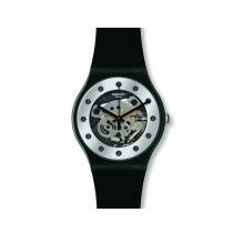 Swatch Silver Glam Women's Watch Black (SUOZ147)