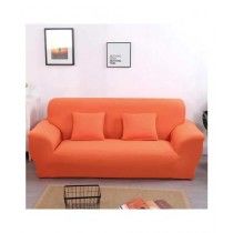 Rainbow Linen Jersey Sofa Cover 5 Seater Coral