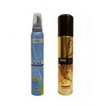Nova Ultra Hold Hair Styling Mousse 200ml & Natural Hold Hair Spray 400ml For Unisex Pack of 2