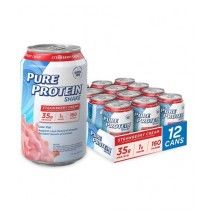 Pure Protein Ready to Drink High Protein Shakes Strawberry 325ml (Pack Of 12)