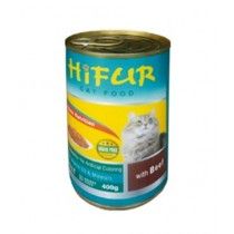 Hifur Canned Cat Food Beef Flavor 400g