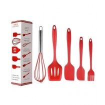 Easy Shop Silicone Utensil Set Pack Of 5 Red