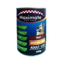 Maximate Canned Dog Food Beef Flavor 400g