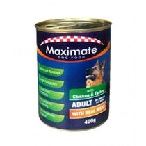 Maximate Canned Dog Food Chicken & Turkey Flavor 400g