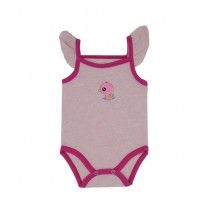 Rompers Top Tank Body Suit For New Born Babies Grey/Pink (0009)
