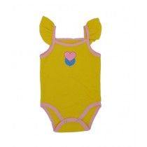 Rompers Top Tank Body Suit For New Born Babies Yellow (0005)