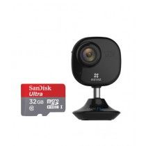 Ezviz Mini Plus 1080p Wi-Fi Camera & 32GB microSD Card - Black (CV-200)