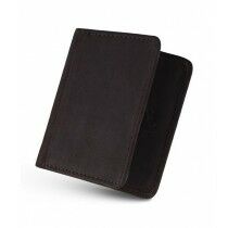 Blackbird Leathers Handmade Leather Card Holder For Men Dark Brown (0001)
