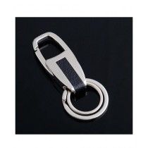 Wish Hub Metal Men's Double Key Ring Key Chain