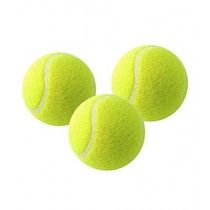 Brand Mall Cricket Tennis Ball Green Pack Of 3