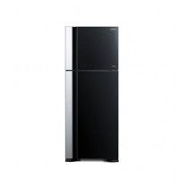 Hitachi Big 2 Inverter Freezer-on-Top Refrigerator 16 Cu Ft Glass Black (R-VG560P7MS)