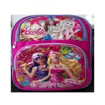 M Toys Barbie Pink 3D-Cartoon Character School Bag For Montessori