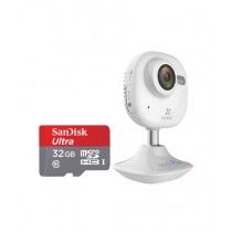 Ezviz Mini Plus 1080p Wi-Fi Camera & 32GB microSD Card - White (CV-200)