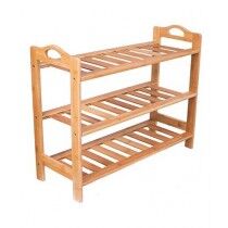 Mega Mall 3 Tiers Wooden Bamboo Shoes Rack