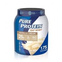 Pure Protein Gluten Free Whey Protein Powder Vanilla Cream 1.75Lbs