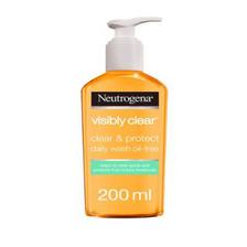 Neutrogena Facial Wash, Visibly Clear, Clear & Protect, Oil-free - 200ml