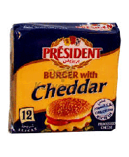 President Burger With Cheddar Cheese 12 Slices 