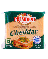 President Sandwich With Cheddar Cheese 12 Slices 