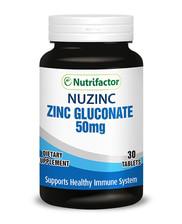 Nutrifactor Nuzinc Zinc Gluconate 50mg 30 Tablets