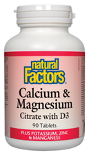 Natural Factors Calcium Magnesium Citrate With D3 (90 Tablets)