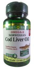 Natures Bounty Omega-3 Cod Liver Oil - 100 Softgels