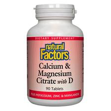 Natural Factors Calcium Magnesium Citrate With D (90 Tablets)