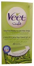 Veet EasyGrip Ready To Use Aloe Vera & Lotus Flower 20 Wax Strips