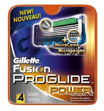 Gillette Fusion ProGlide Power Blade Refills, 4 Count