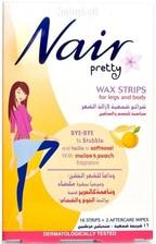 Nair Pretty Wax Strips For Legs and Body 16 Strips + 2 Aftercare Wipes