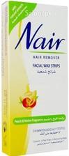 Nair Hair Remover Facial Wax Strips with Peach & Melon Fragrance 20 Strips