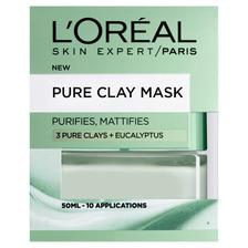 L'Oreal Paris Pure Clay Eucalyptus Mask Purifying & Mattifying Green 50 ML