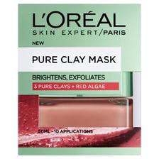 L'Oreal Paris Pure Clay Red Algae Mask Exfoliating & Smoothing Red 50 ML