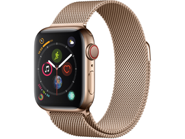 Apple Watch MTUT2 40mm Series 4 Gold Stainless Steel Case with Gold Milanese Loop With GPS + Cellular watches 