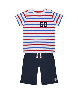 striped t-shirt and shorts set