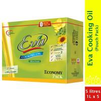 Eva Cooking Oil Pillow Pouch Carton (Pack of 5) - 5Ltr