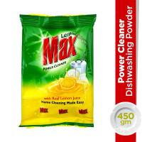 Lemon Max Lemon Power Cleaner Dishwash Powder Pouch - 450gm