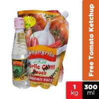 Shangrila Garlic Chilli Sauce Pouch - 1kg With Free Synthetic Vinegar - 300ml