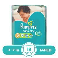 Pampers Taped 4 To 9kg - 18Pcs