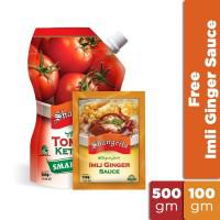 Shangrila Tomato Ketchup Pouch - 500gm (With Free Imli Ginger Sauce - 100ml)