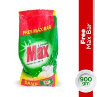 Max Dishwash Lemon Powder (With Free Max bar) - 900gm