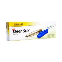 Dollar Ball Pen Clear Stic Green (Pack of 10)
