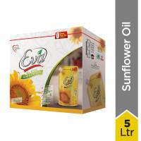 Eva Sunflower Oil Standup Pouch Carton (Pack of 5) - 5Ltr