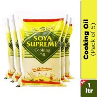 Soya Supreme Cooking Oil 1L (Pack of 5)