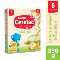 Nestle Cerelac 3 Fruits and Wheat (6+ Months) - 350gm