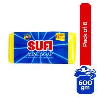 Sufi Mini Detergent Soap (Pack of 6) - 600gm