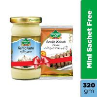 Mehran Garlic Paste (Get Seekh Kabab 25gm Sachet Free) - 320gm