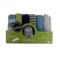 Gerber Multicolour Wash Clothes For Newborns (Pack of 6)